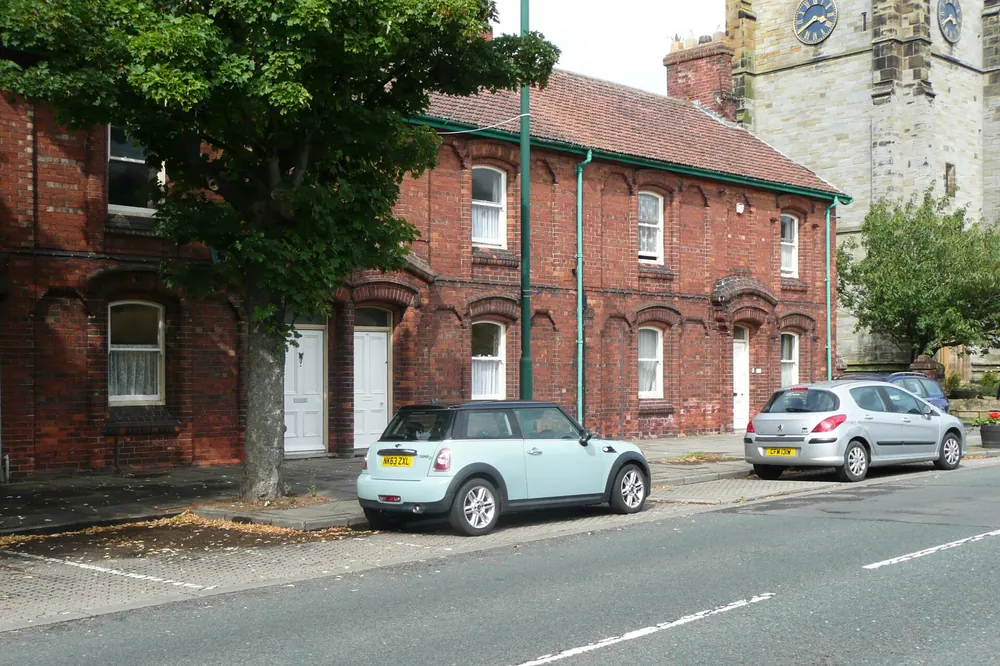 Brick terraced houses on High Street, Skelton-in-Cleveland